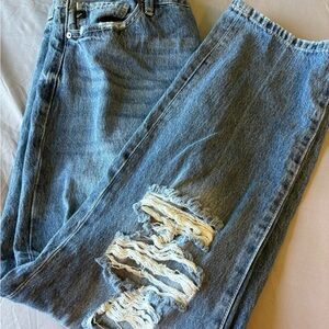 Kancan straight leg mom jeans